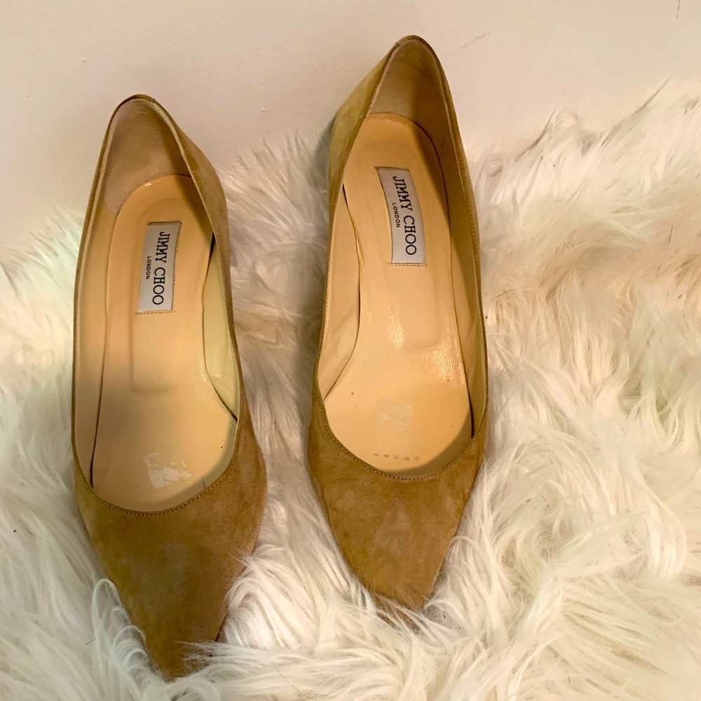 Jimmy Choo suede kitten heel